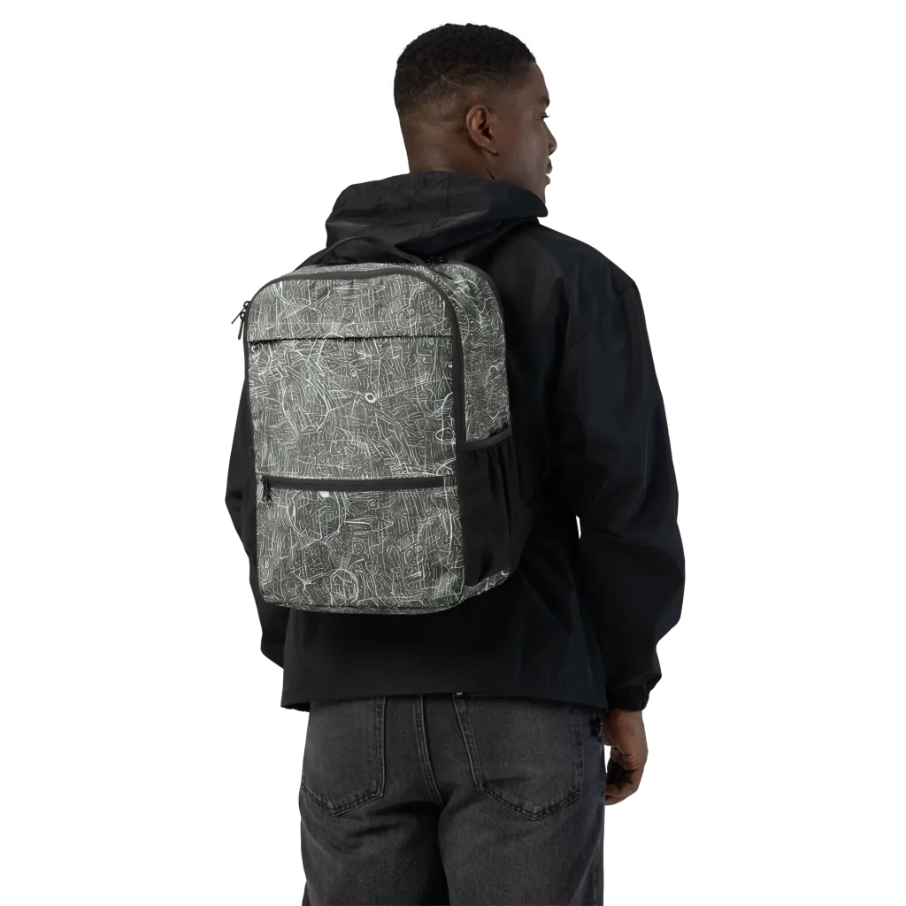 Obsidian Menagerie on Utility Backpack — Back