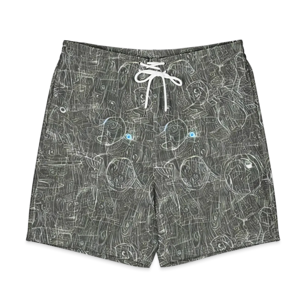 Obsidian Menagerie on Men's Board Shorts — Front