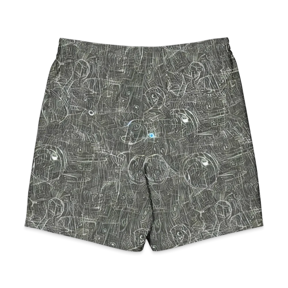 Obsidian Menagerie on Men's Board Shorts — Back