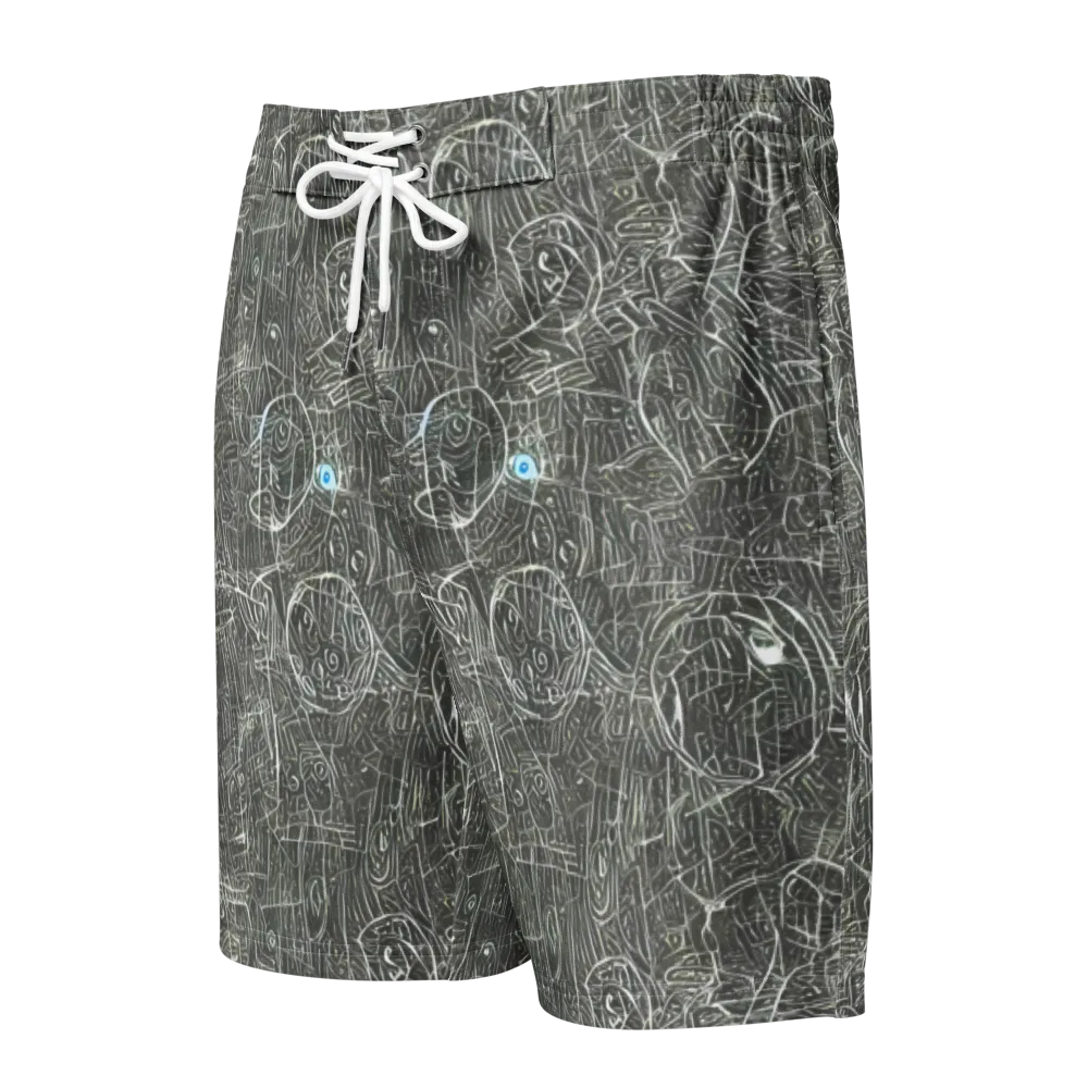 Obsidian Menagerie on Men's Board Shorts — Front