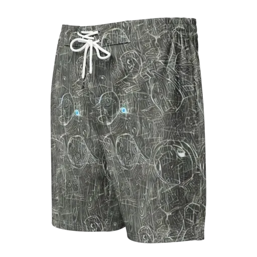 Obsidian Menagerie on a Men's Board Shorts