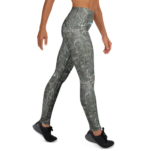 Obsidian Menagerie on a Yoga Leggings