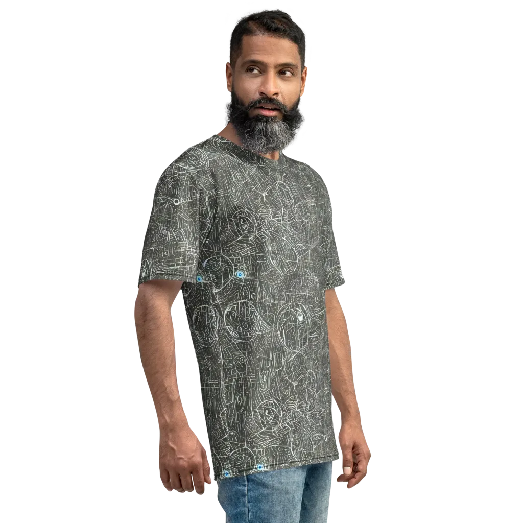 Obsidian Menagerie on Men's Crew Neck T-Shirt — Right