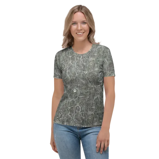 Obsidian Menagerie on a Women's Crew Neck T-Shirt