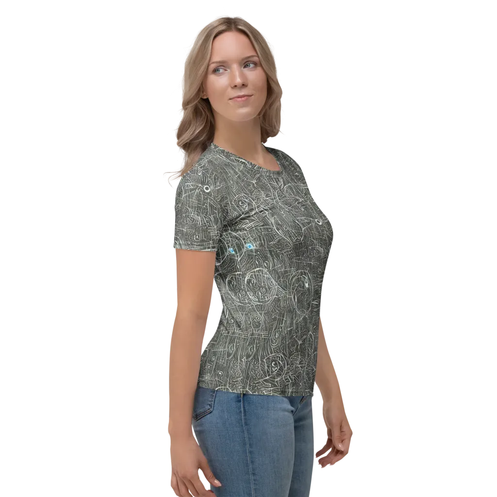 Obsidian Menagerie on Women's Crew Neck T-Shirt — Right