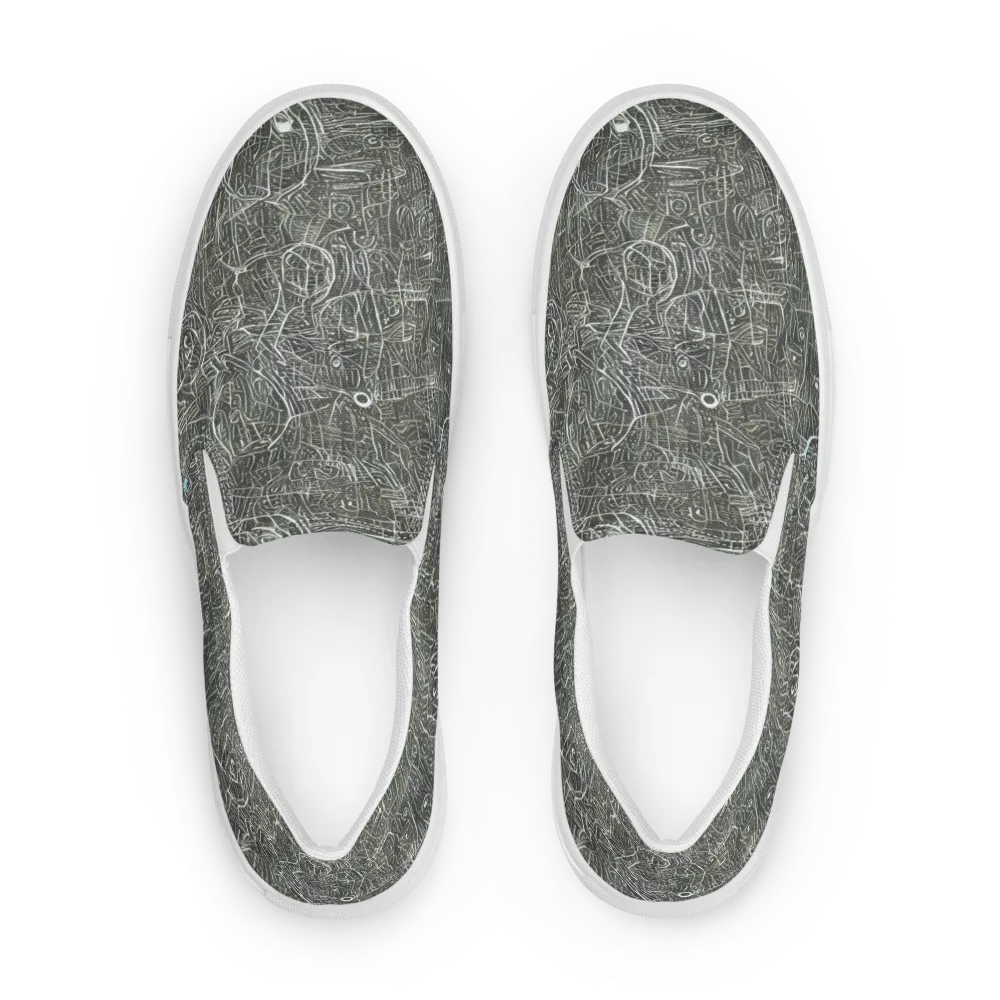 Obsidian Menagerie on Men's Slip-On Canvas Shoes — Front