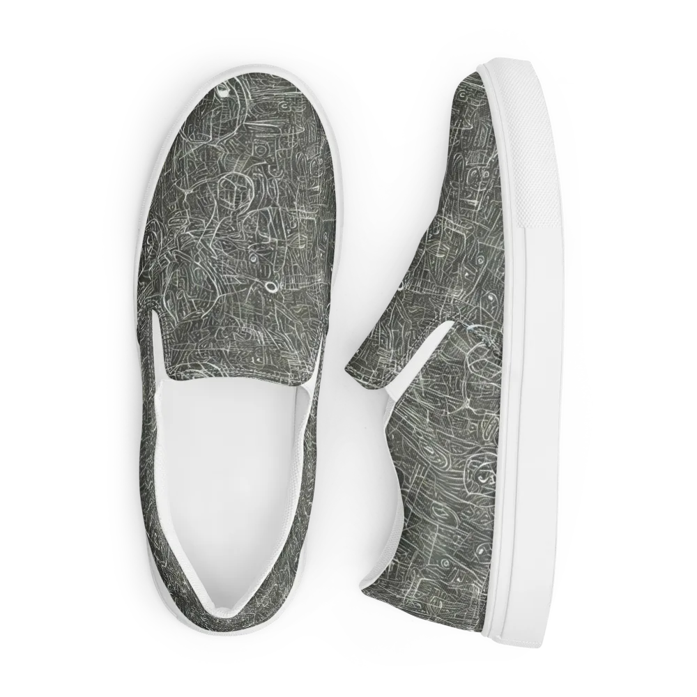Obsidian Menagerie on Men's Slip-On Canvas Shoes — Front