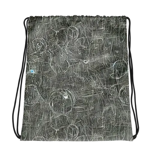 Obsidian Menagerie on a Drawstring Bag
