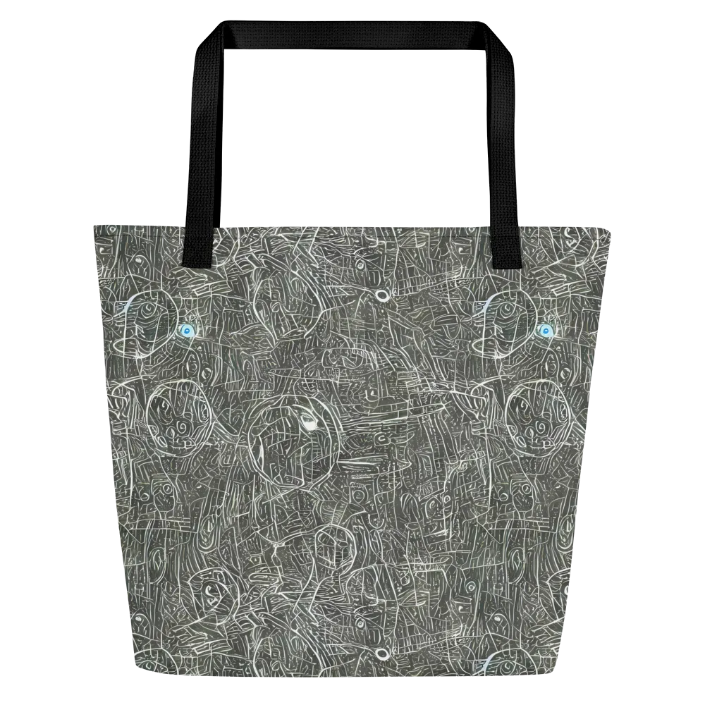 Obsidian Menagerie on Large Tote Bag W/ Pocket — Front