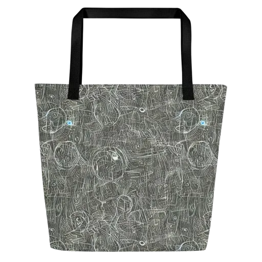 Obsidian Menagerie on a Large Tote Bag W/ Pocket