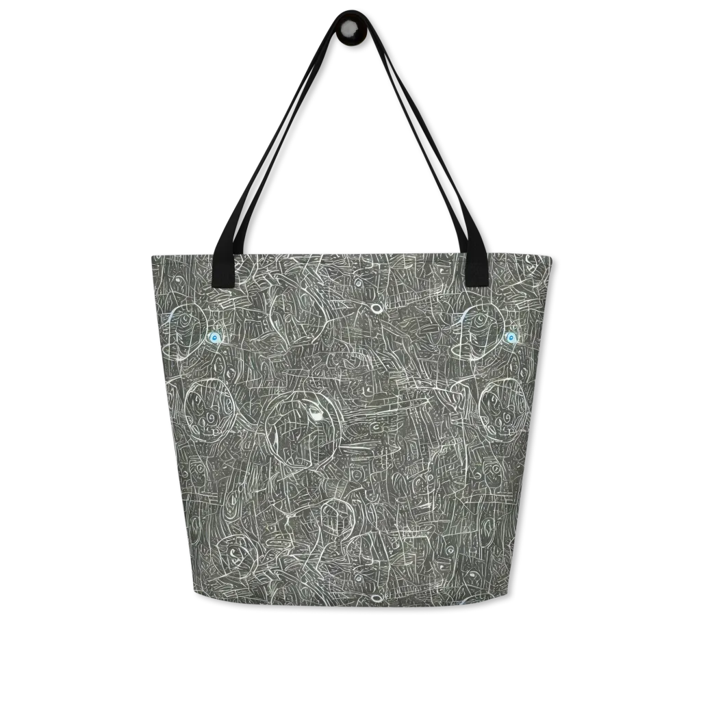 Obsidian Menagerie on Large Tote Bag W/ Pocket — Front
