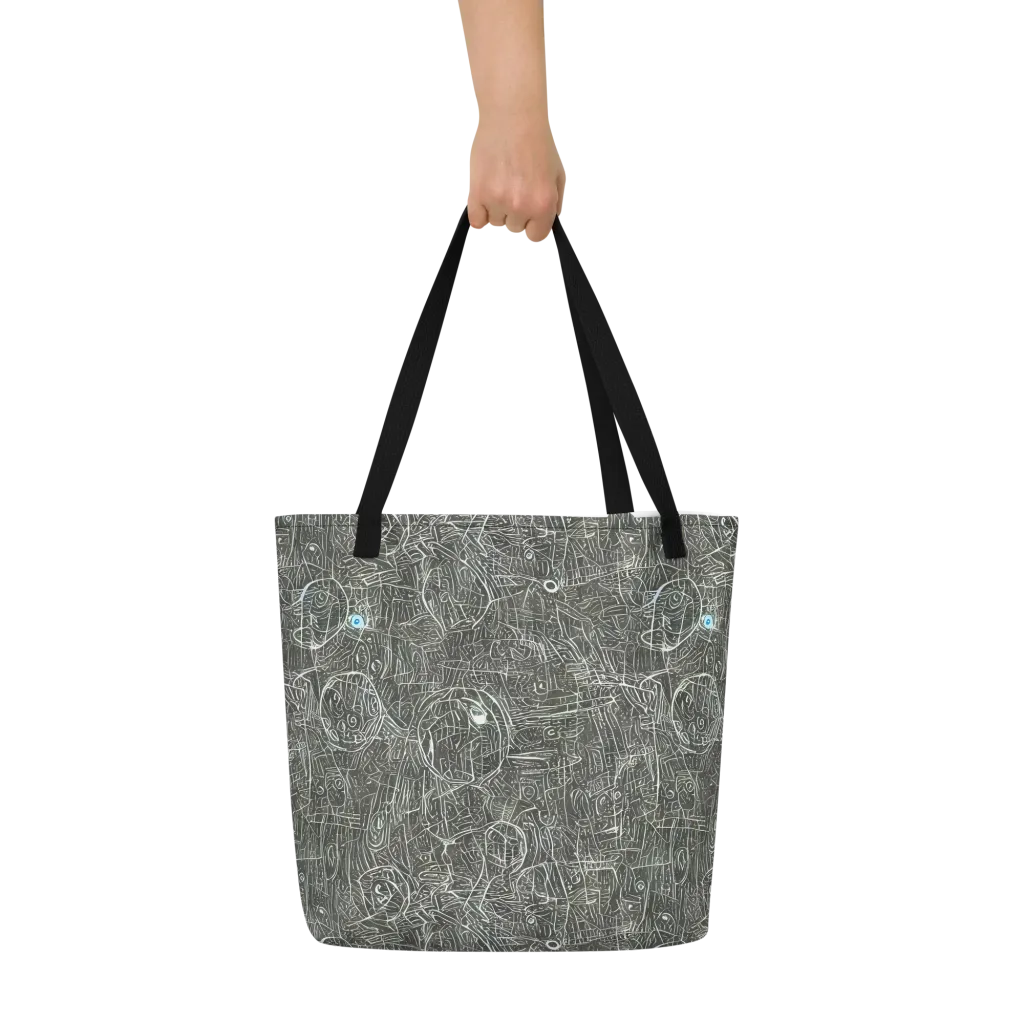 Obsidian Menagerie on Large Tote Bag W/ Pocket — Front