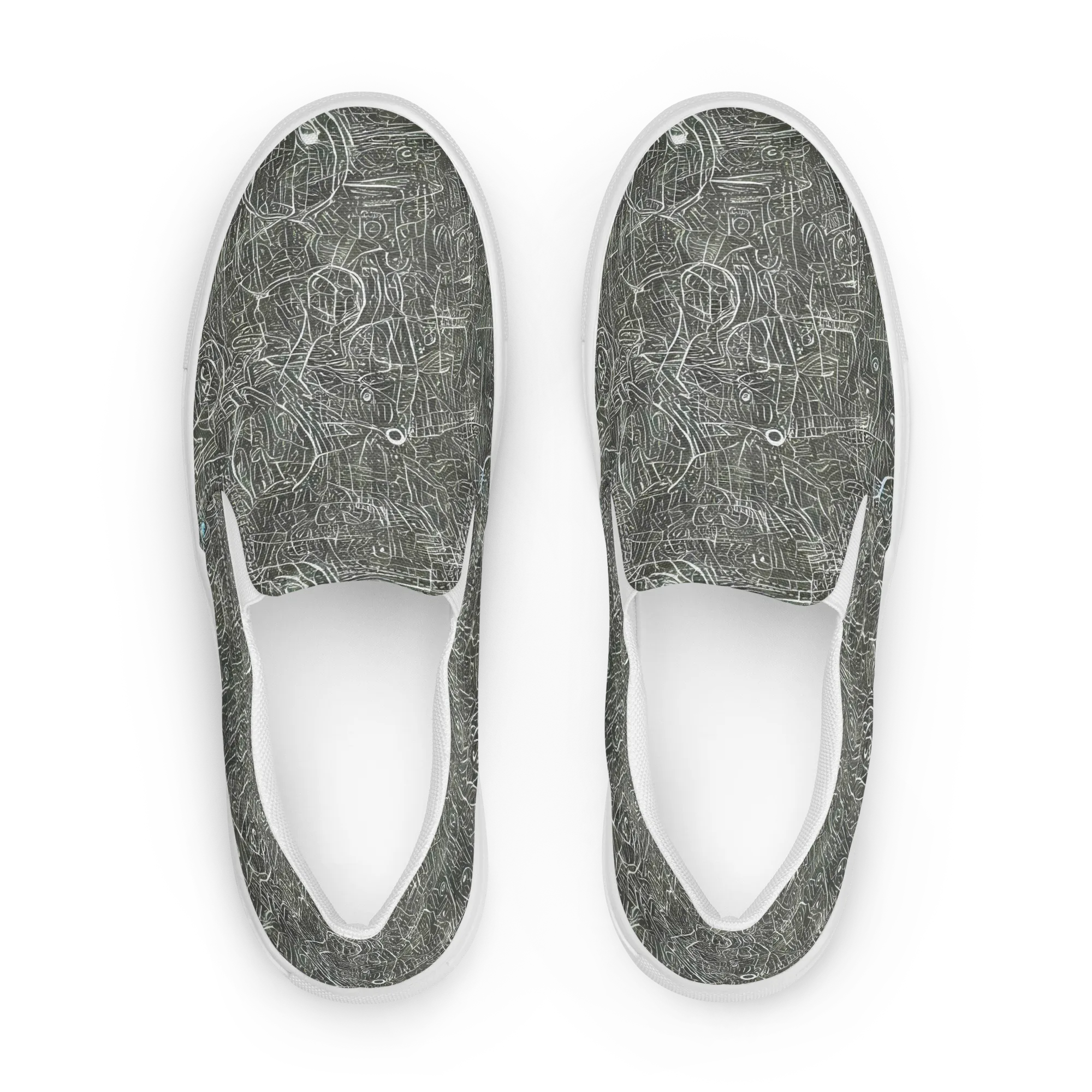 Obsidian Menagerie on Women's Slip-On Canvas Shoes — Front