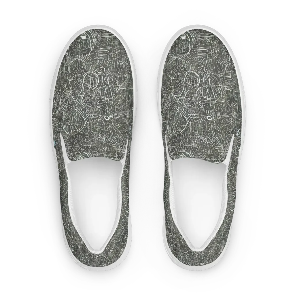 Obsidian Menagerie on Women's Slip-On Canvas Shoes — Front