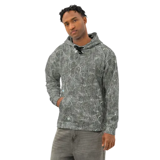 Obsidian Menagerie on a Cotton Hoodie