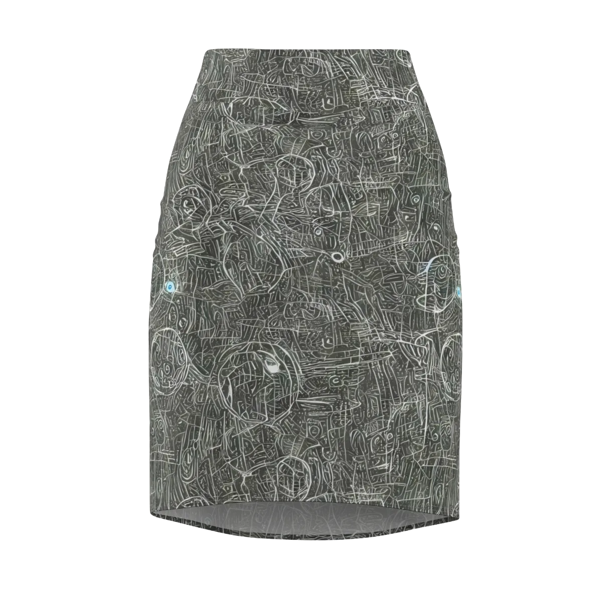 Obsidian Menagerie on Pencil Skirt — Front