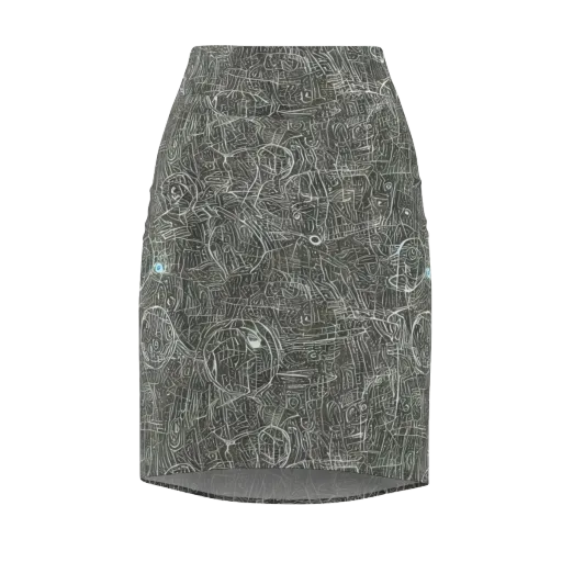 Obsidian Menagerie on a Pencil Skirt