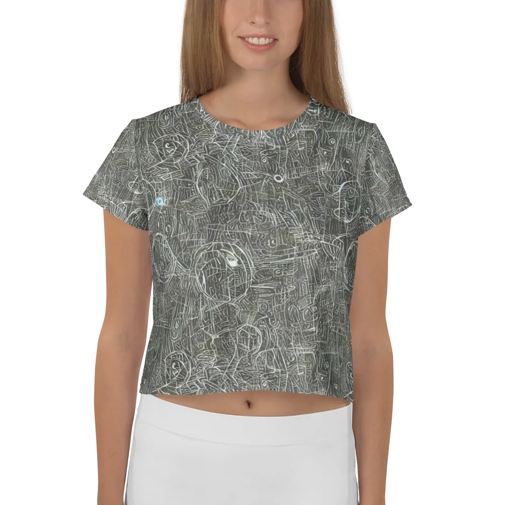 Obsidian Menagerie on Crop Tee — Front