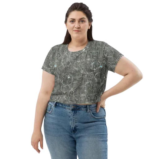 Obsidian Menagerie on a Crop Tee