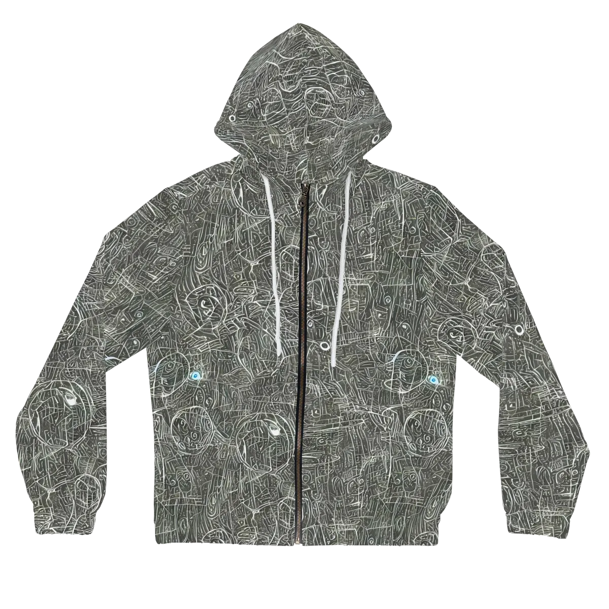 Obsidian Menagerie on Women's Full-Zip Hoodie — Front
