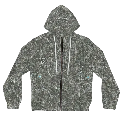 Obsidian Menagerie on a Women's Full-Zip Hoodie