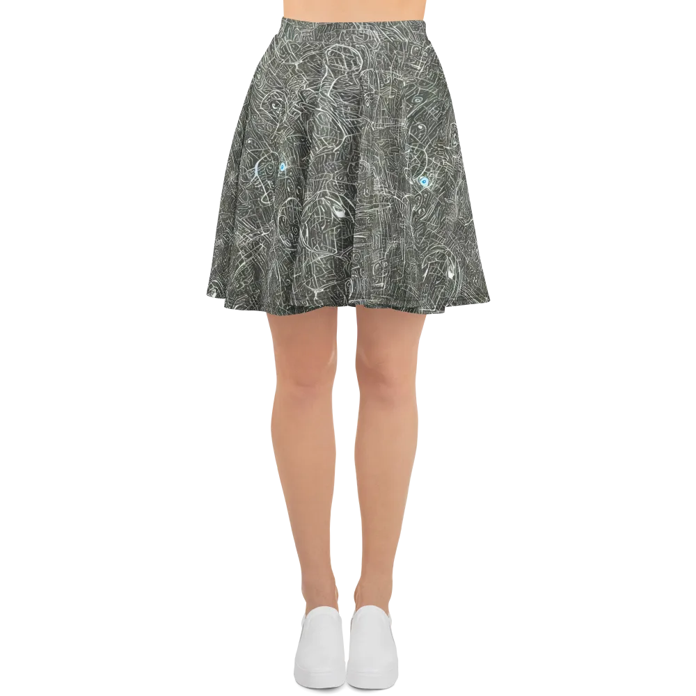 Obsidian Menagerie on Skater Skirt — Front