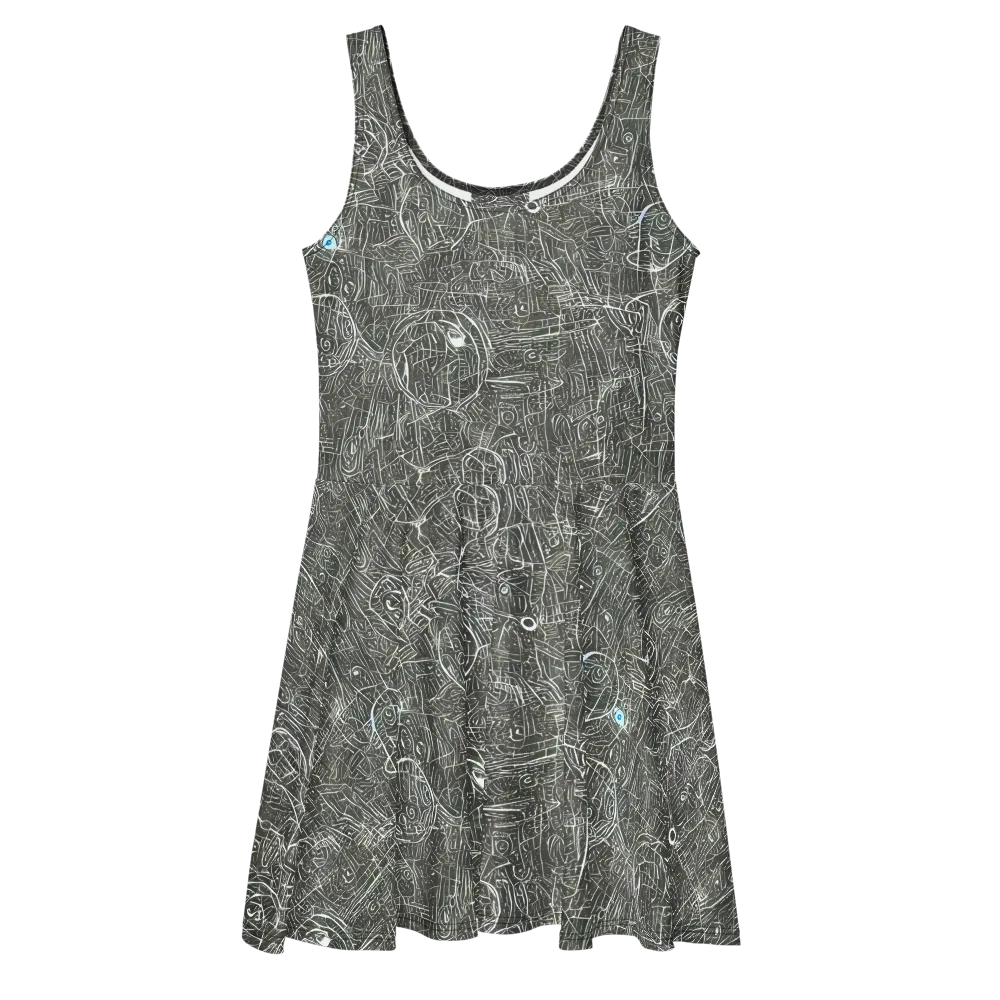 Obsidian Menagerie on Skater Dress — Front