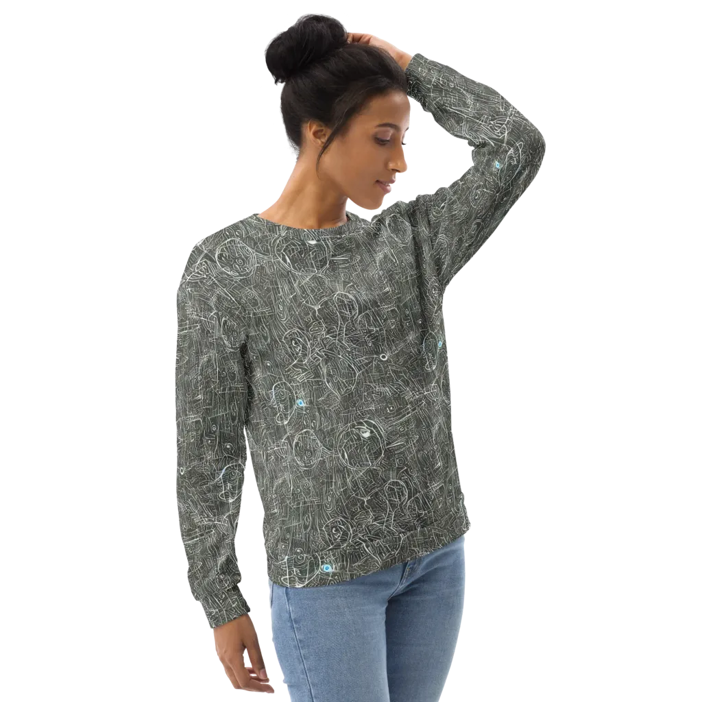 Obsidian Menagerie on Sweatshirt — Right Front