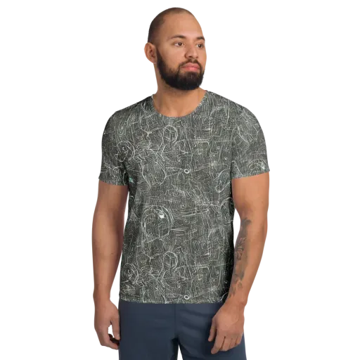 Obsidian Menagerie on a Men's Athletic T-Shirt