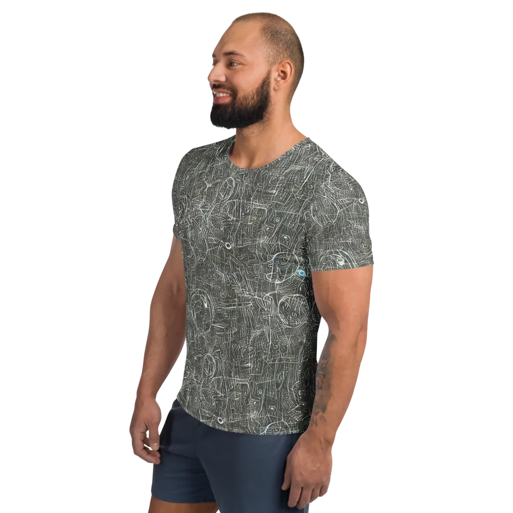 Obsidian Menagerie on Men's Athletic T-Shirt — Left
