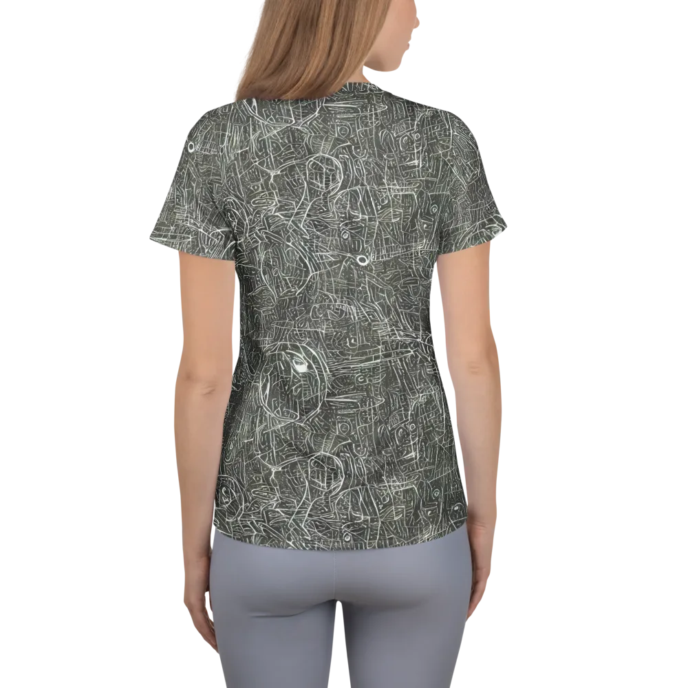 Obsidian Menagerie on Women's Athletic T-Shirt — Back