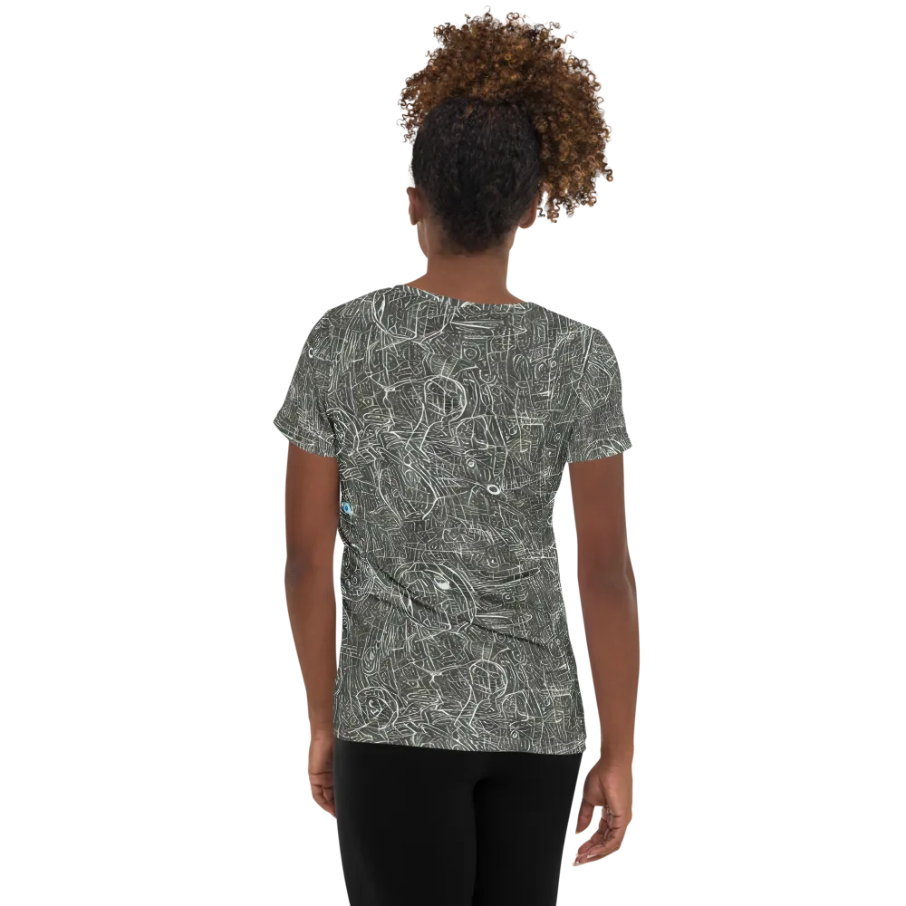 Obsidian Menagerie on Women's Athletic T-Shirt — Back