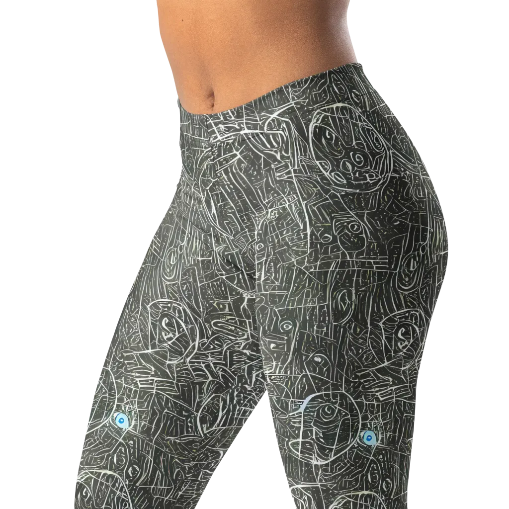 Obsidian Menagerie on Leggings — Left Front