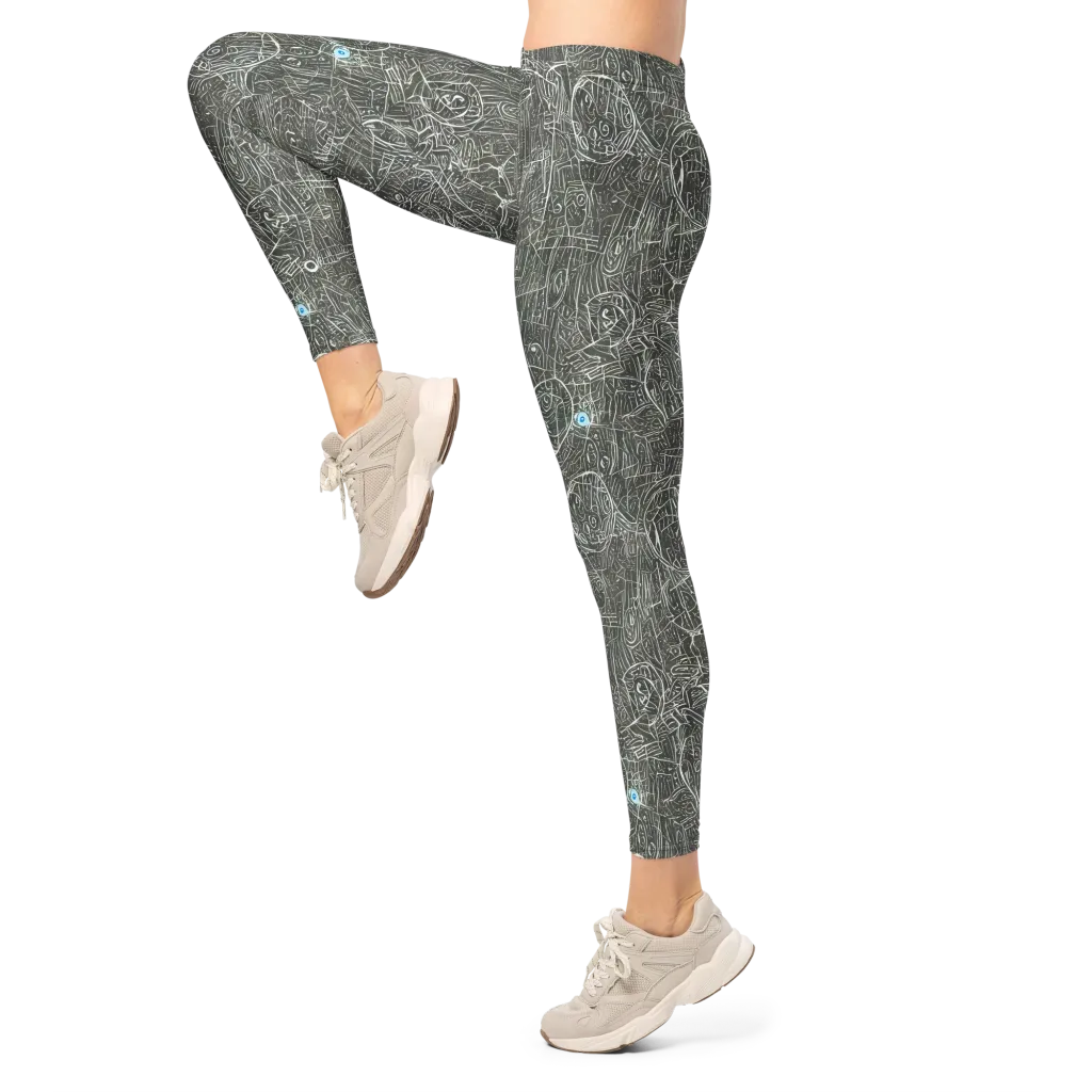 Obsidian Menagerie on Leggings — Left