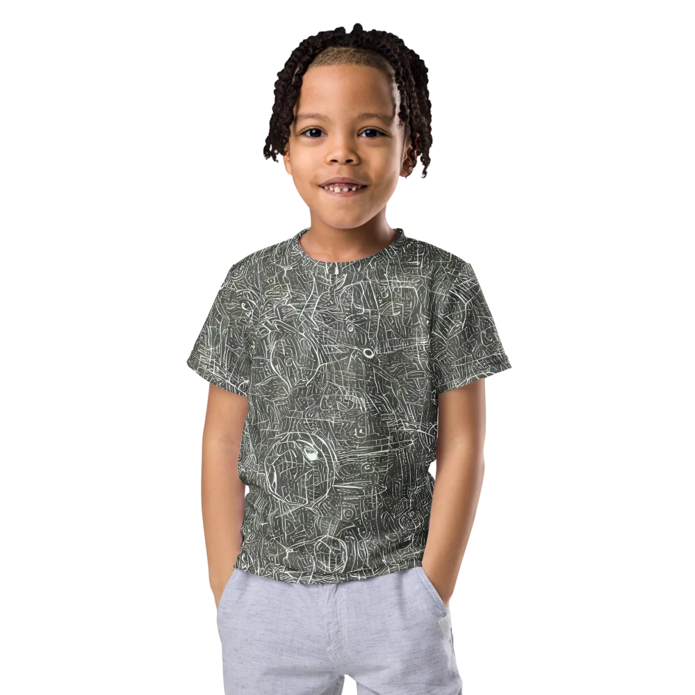 Obsidian Menagerie on Kids Crew Neck T-Shirt — Front