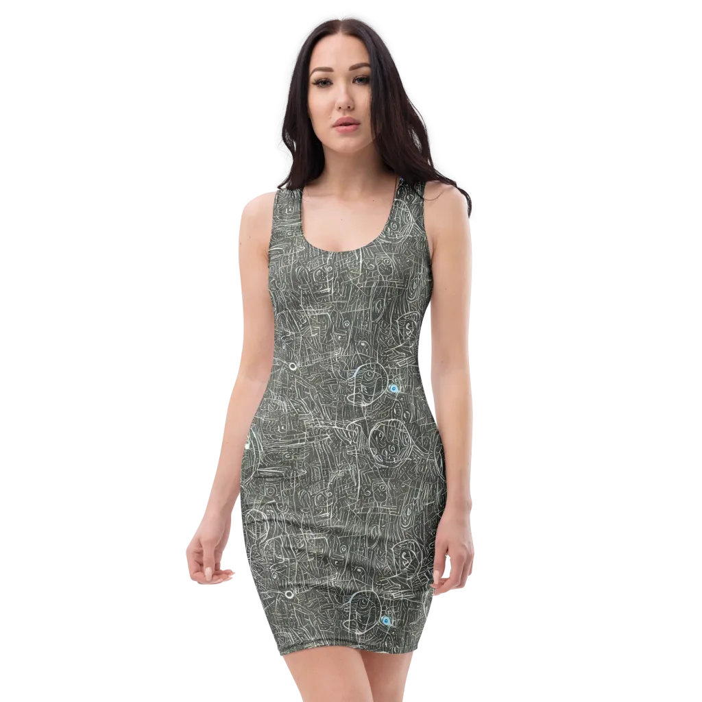 Obsidian Menagerie on Bodycon Dress — Front
