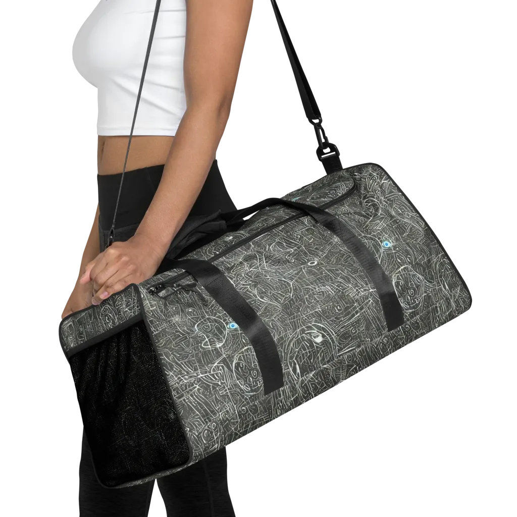 Obsidian Menagerie on Duffle Bag — Front