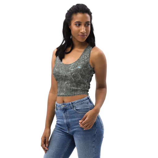 Obsidian Menagerie on a Crop Top