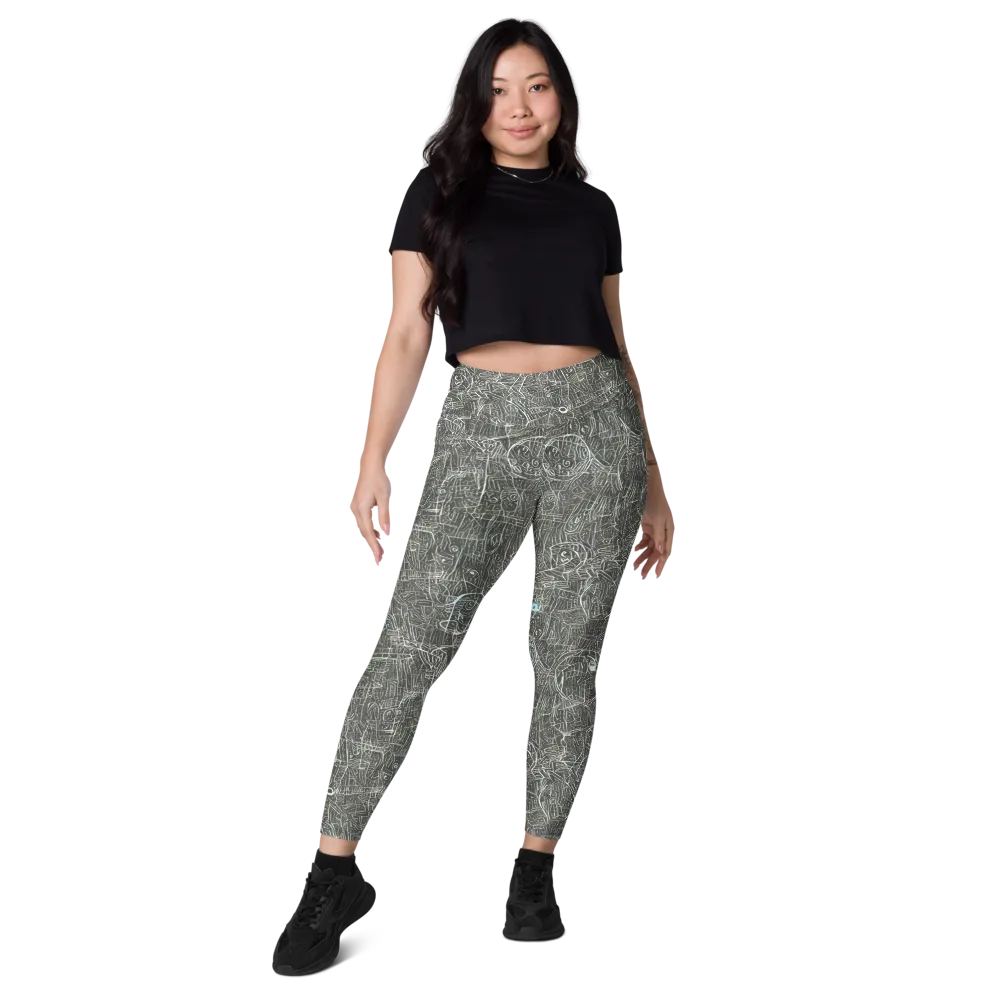 Obsidian Menagerie on Leggings with Pockets — Front