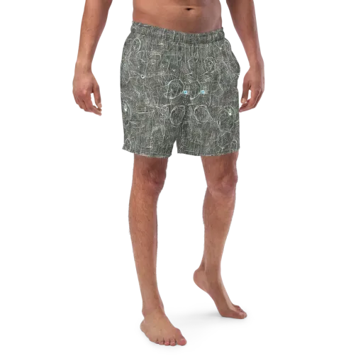 Obsidian Menagerie on a Swim Trunks