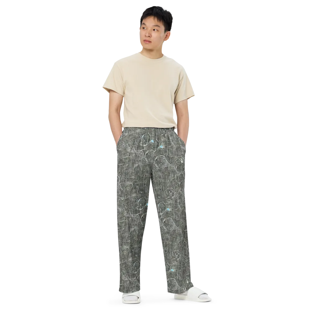 Obsidian Menagerie on Wide-Leg Pants — Front