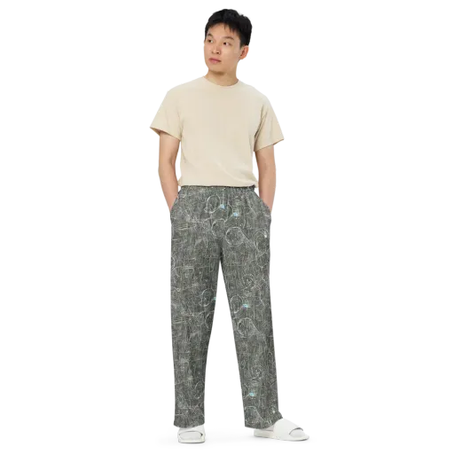 Obsidian Menagerie on a Wide-Leg Pants