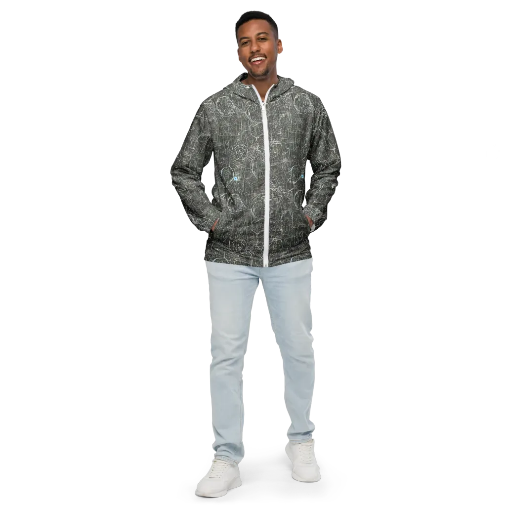 Obsidian Menagerie on Men's Windbreaker — Front