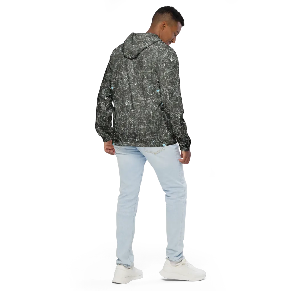 Obsidian Menagerie on Men's Windbreaker — Back