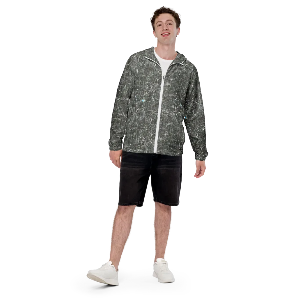 Obsidian Menagerie on Men's Windbreaker — Front