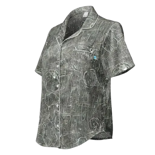 Obsidian Menagerie on a Women's Short Sleeve Pajama Top