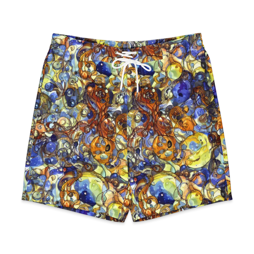 Electric Aquarium on Men's Board Shorts — Front
