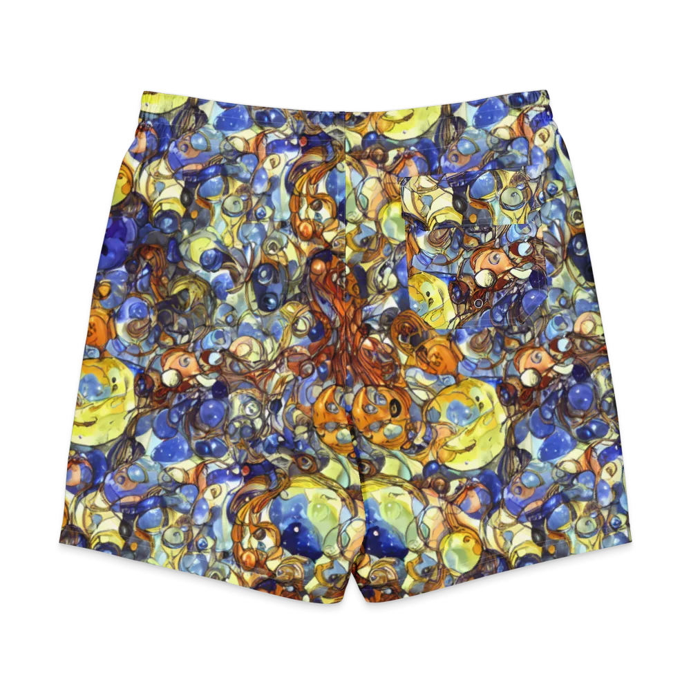 Electric Aquarium on Men's Board Shorts — Back