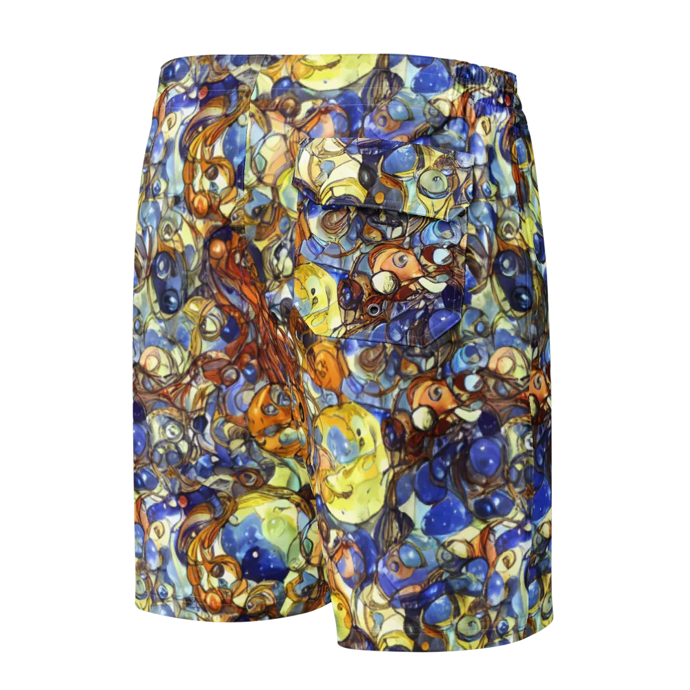 Electric Aquarium on Men's Board Shorts — Back