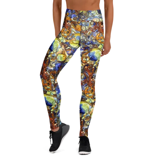 Electric Aquarium on a Yoga Leggings